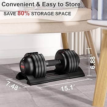 Amazon | ALTLER 調節式ダンベル 44ポンドダンベルセット トレイ